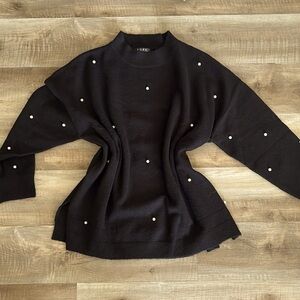 ✨Pearl Embellished Knit Pullover Sweater
